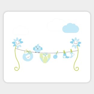 Newborn baby boy cradle II Sticker